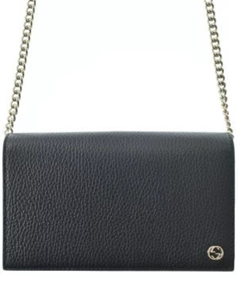 Gucci Interlocking G Betty Wallet on Chain leather chain Black